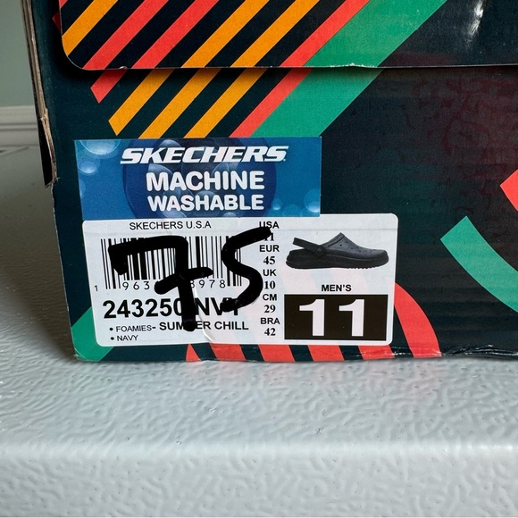 SKECHERS FOAMIES Summer Chill Men’s size 11 Navy. New in box! - Picture 5 of 9